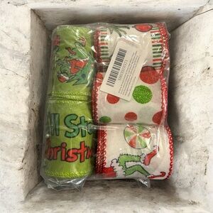 NEW Green Wired Edge Ribbon, 30 Yards/Roll, 2.5 inches